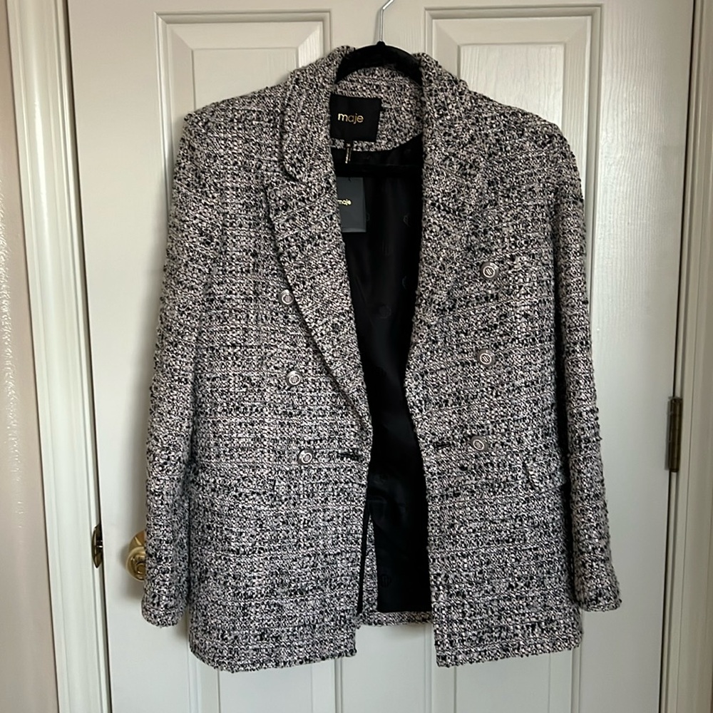 Maje Tweed Jacket in size 36 NWT